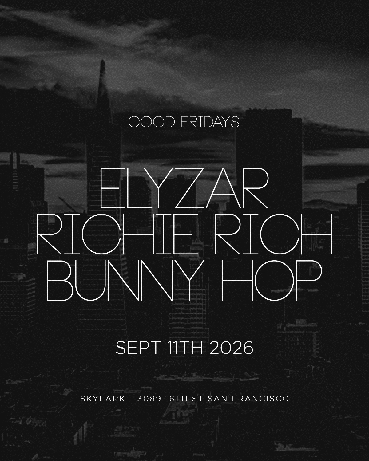 skylark good fridays hip hop top 40 nightclub event may 15, 2026