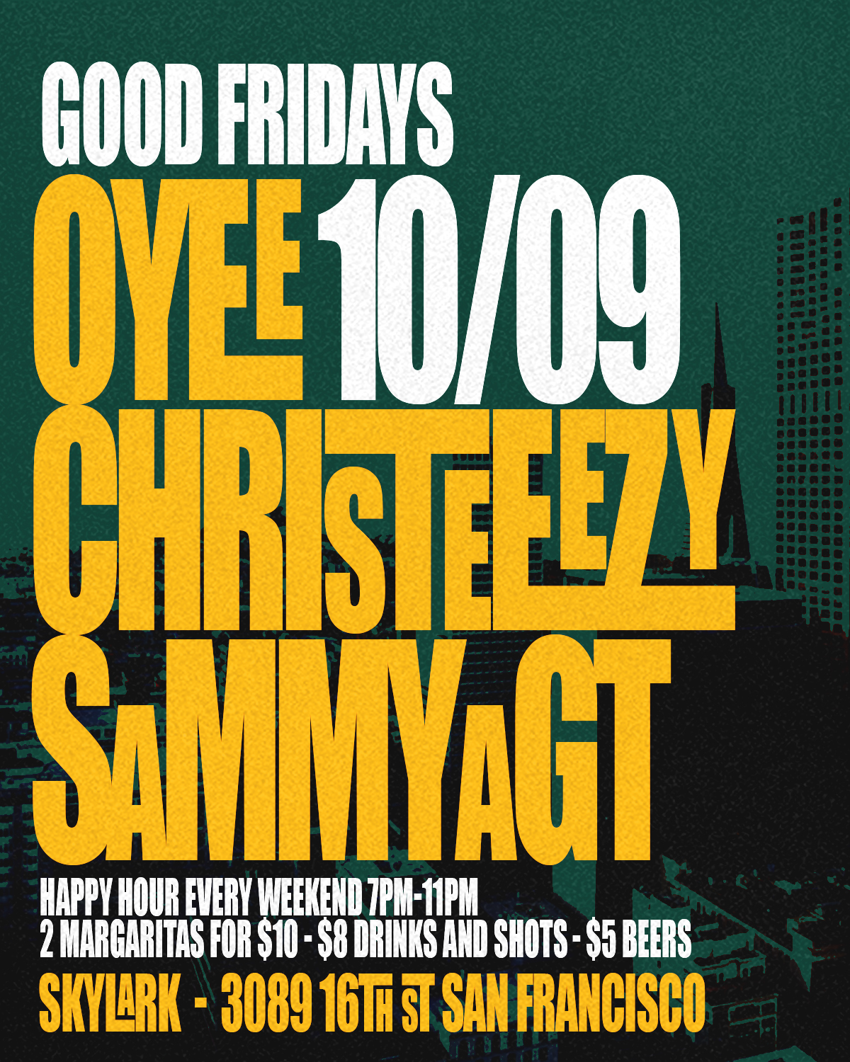 skylark good fridays hip hop top 40 nightclub event may 15, 2026