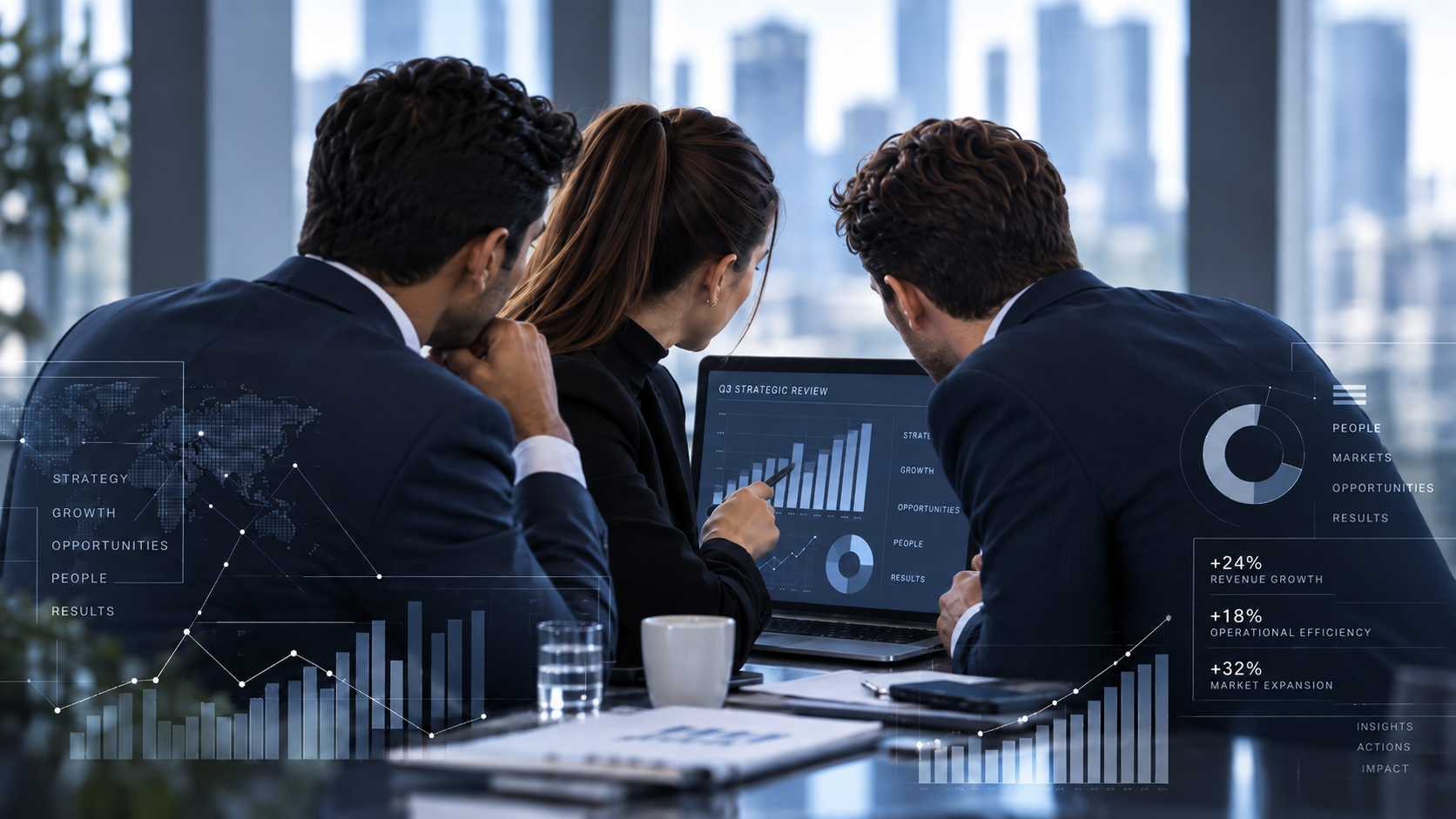 Illustrative Top Line 360 sales planning scene