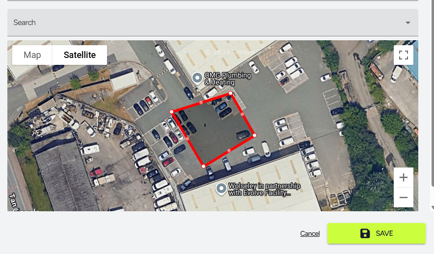 Trackory custom stop zones with what3words support