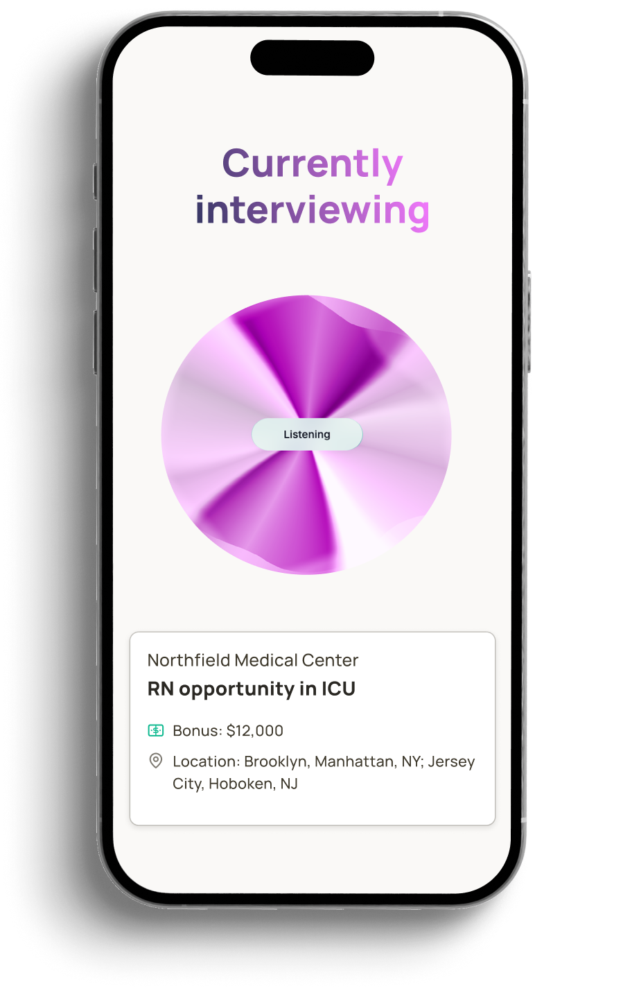Lyn interview in progress on Incredible Health app