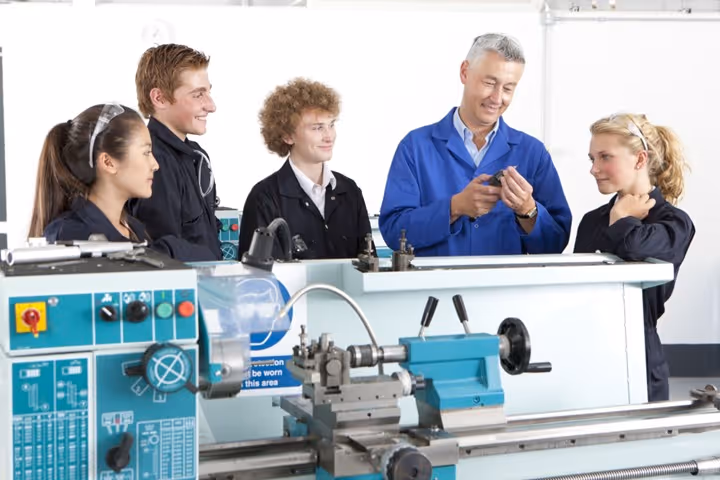 Business Owner Illustrating Tools and Techniques