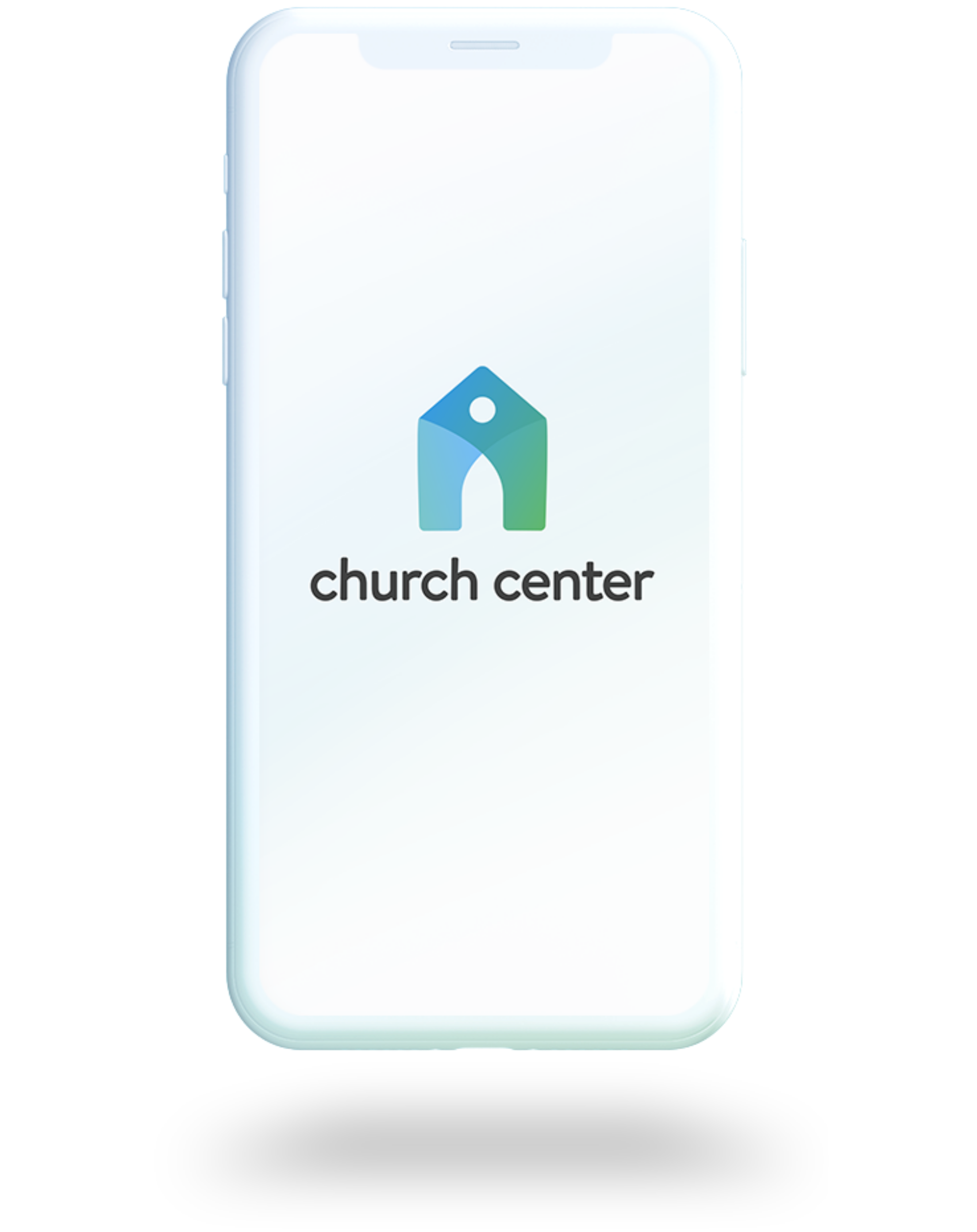 Church Center app on a phone