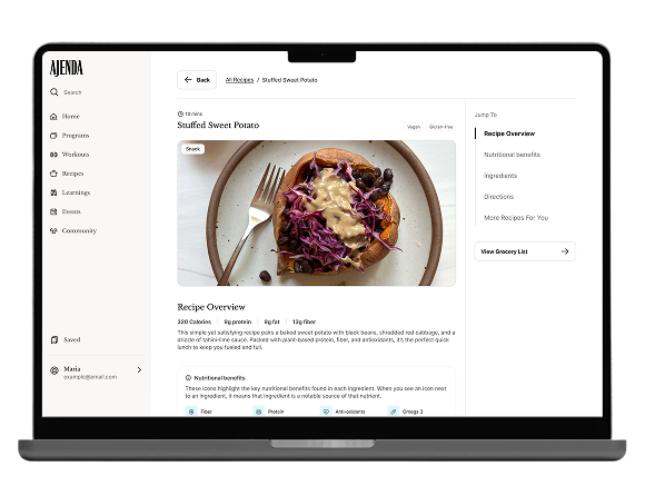Recipes dashboard