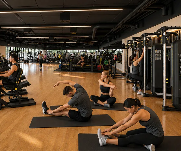 Indicative gym with strength equipment and space for functional training