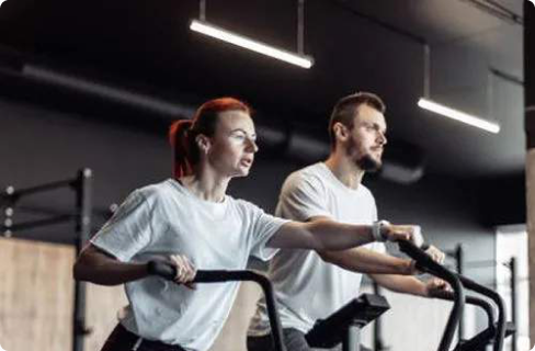Members training in a functional fitness space