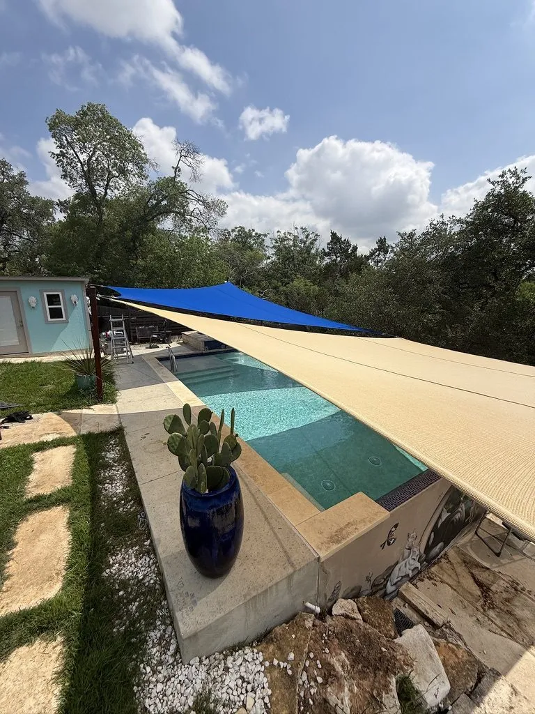 South Austin Greenbelt Pool Shade Sail