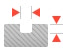 an icon depicting guidelines for engraved details