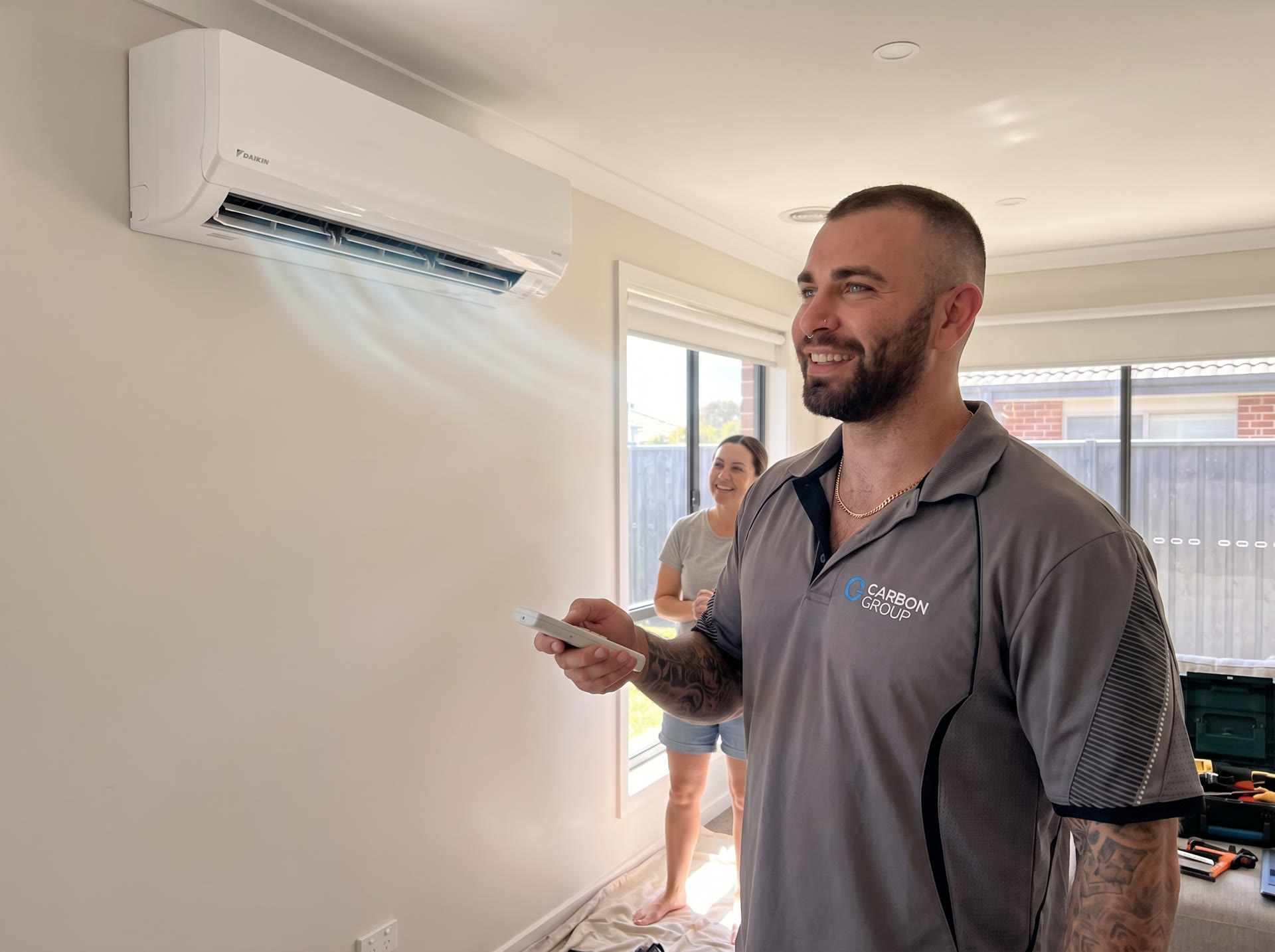 Split-system air conditioning installation in Melbourne