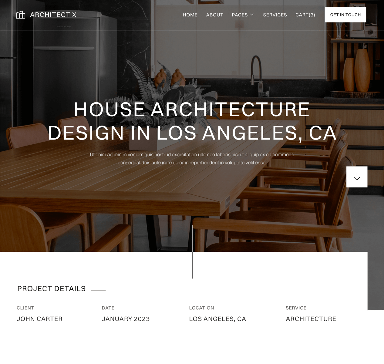 Portfolio Single - Architect X Webflow Template