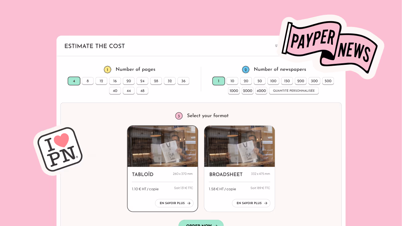 Exemple d'interface du projet Paypernews