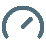 Red speedometer icon showing a needle pointing to the upper right.