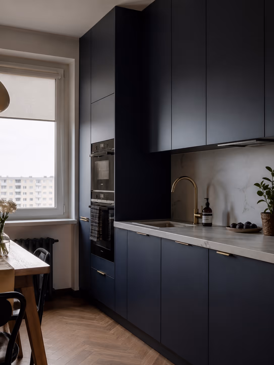 Kuchnia industrialna Wrocław — granatowy premium, Śródmieście
