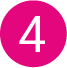 White number 4 centered on a magenta irregular circular background.