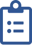 Icon of a checklist clipboard with three check marks.