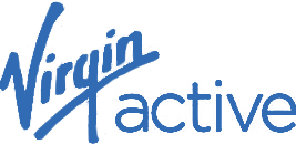 Virgin Active logo in blue text.