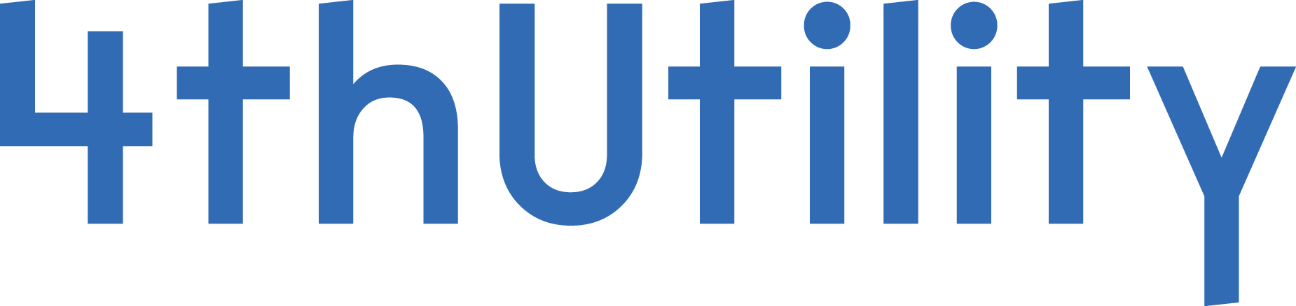 Text logo reading '4thUtility' in blue font.