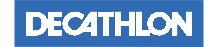 Decathlon brand logo in white text on a blue background.