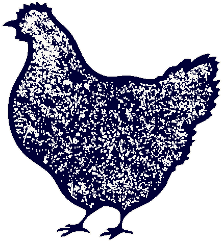 a stamped chicken icon