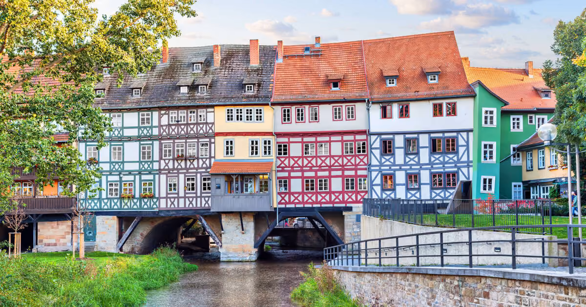 Stadtansicht von Erfurt mit Krämerbrücke für Energieberatung, iSFP und energetische Sanierung