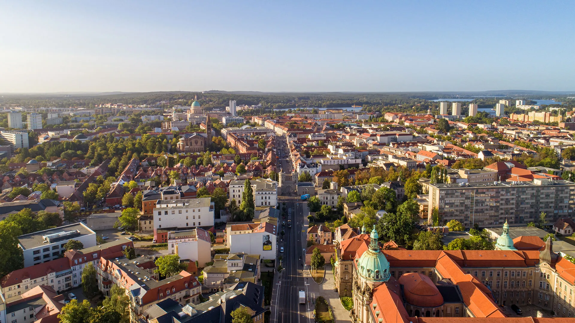 Luftaufnahme von Potsdam für Energieberatung, iSFP und energetische Sanierung