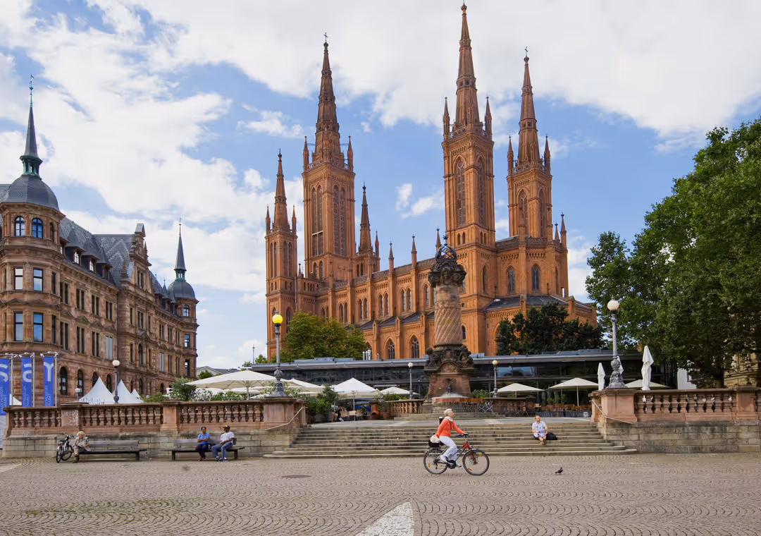 Wiesbadener Innenstadt mit Marktkirche