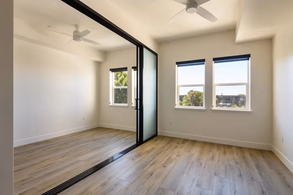 Empty apartment living room