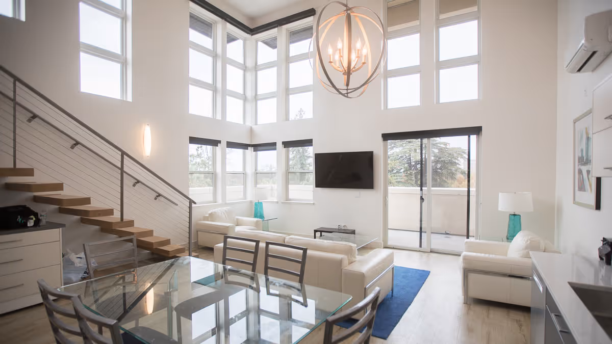 Interior with sofas and tv