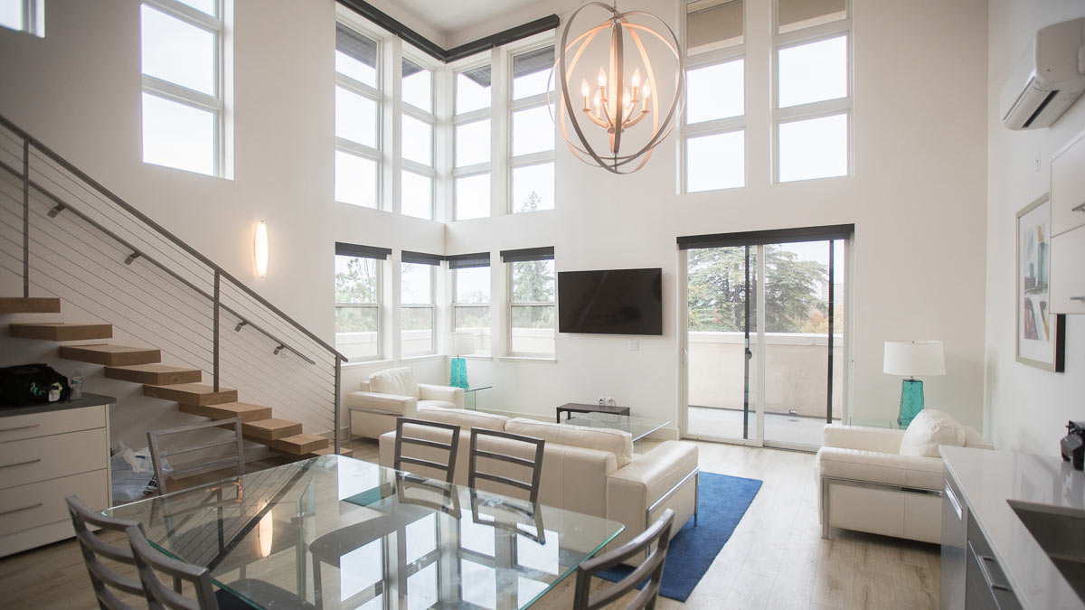 Interior with sofas and tv