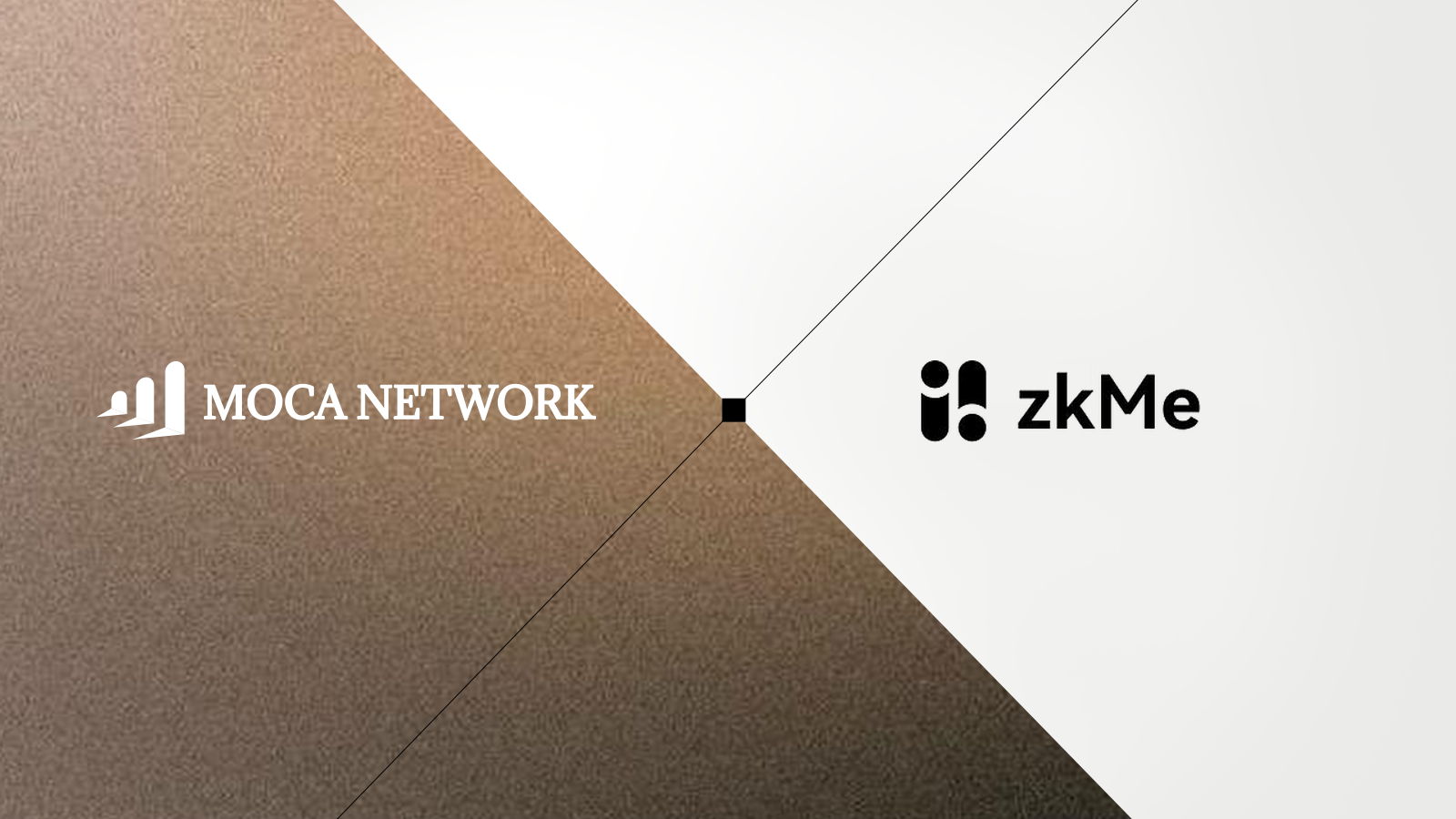 Moca Network and zkMe logo lockup, marking zkMe joining Moca Chain as a credential issuer