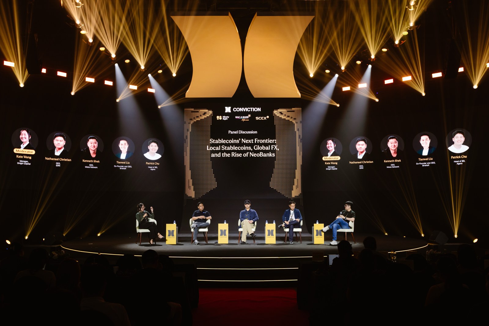 The Conviction 2026 main stage during the stablecoins panel discussion