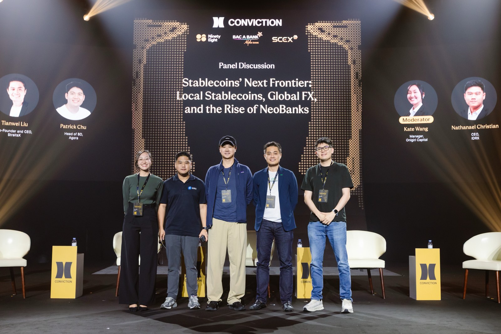 The Stablecoins' Next Frontier panel on stage at Conviction 2026 in Ho Chi Minh City