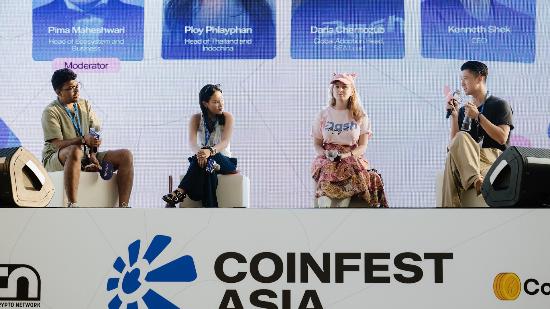 The Southeast Asia adoption panel in discussion on stage at Coinfest Asia 2026