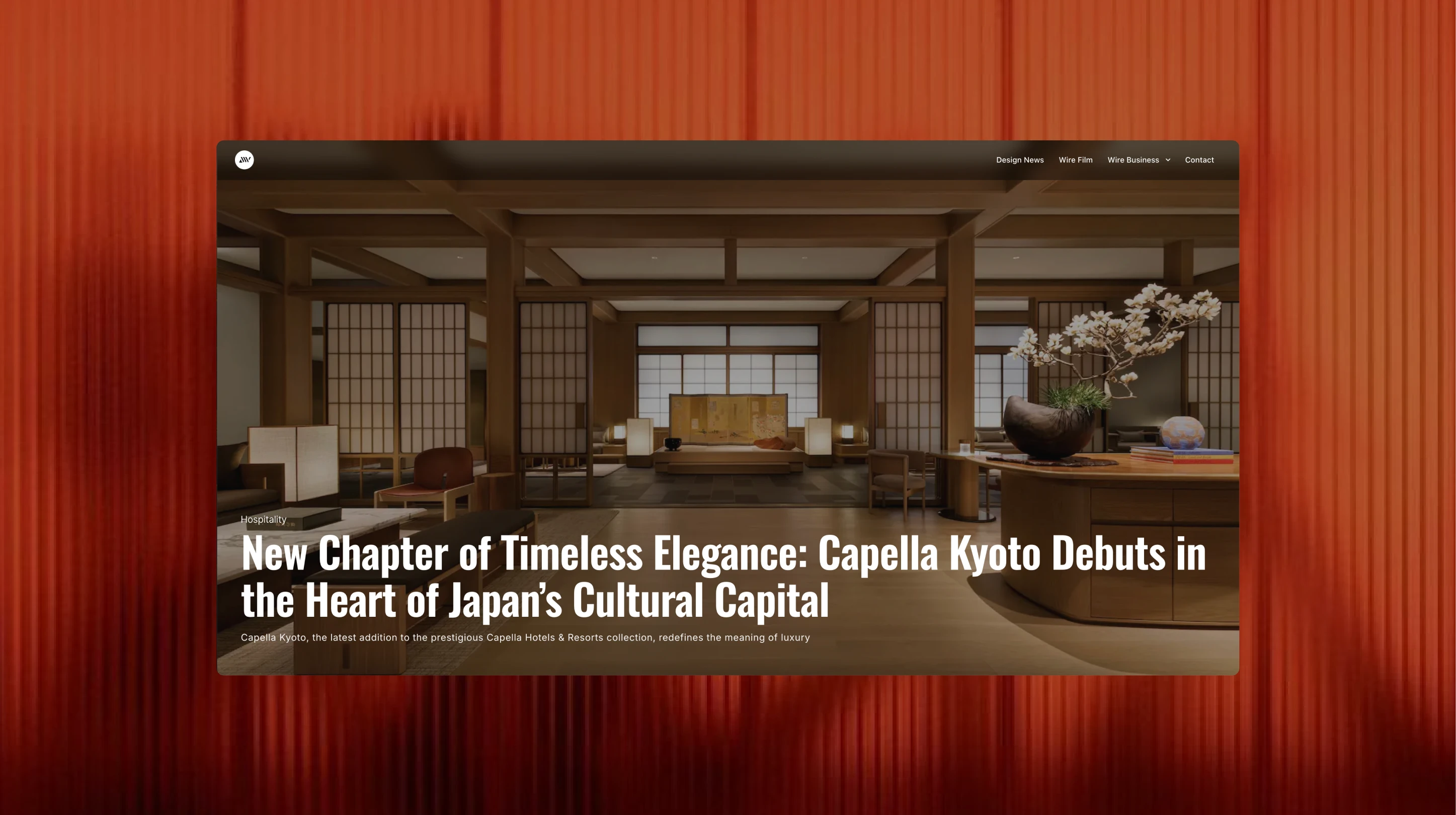 Designwire Luxury Design Media Platform - homepage screenshot
