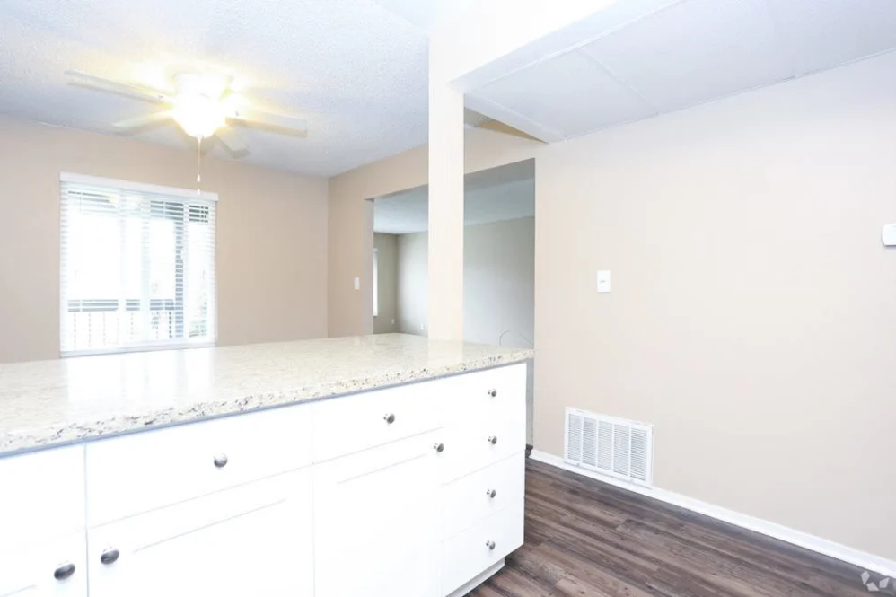 Living room and kitchen entrance