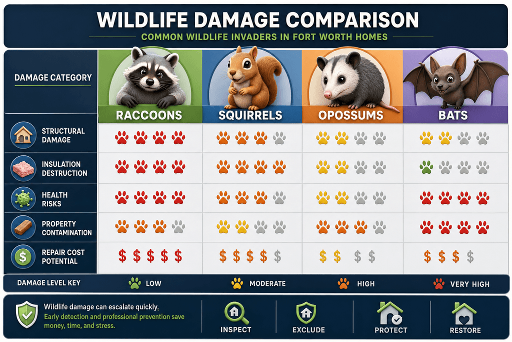 Why Fort Worth Homes Face Wildlife Invasions
