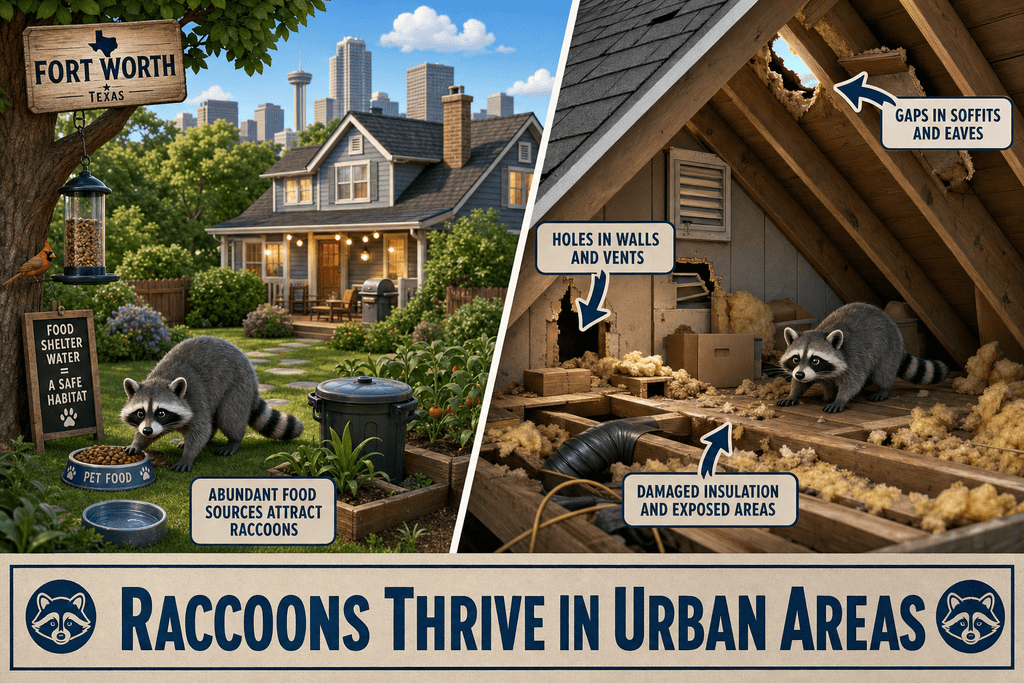 Why Raccoon Problems Are Growing in Fort Worth