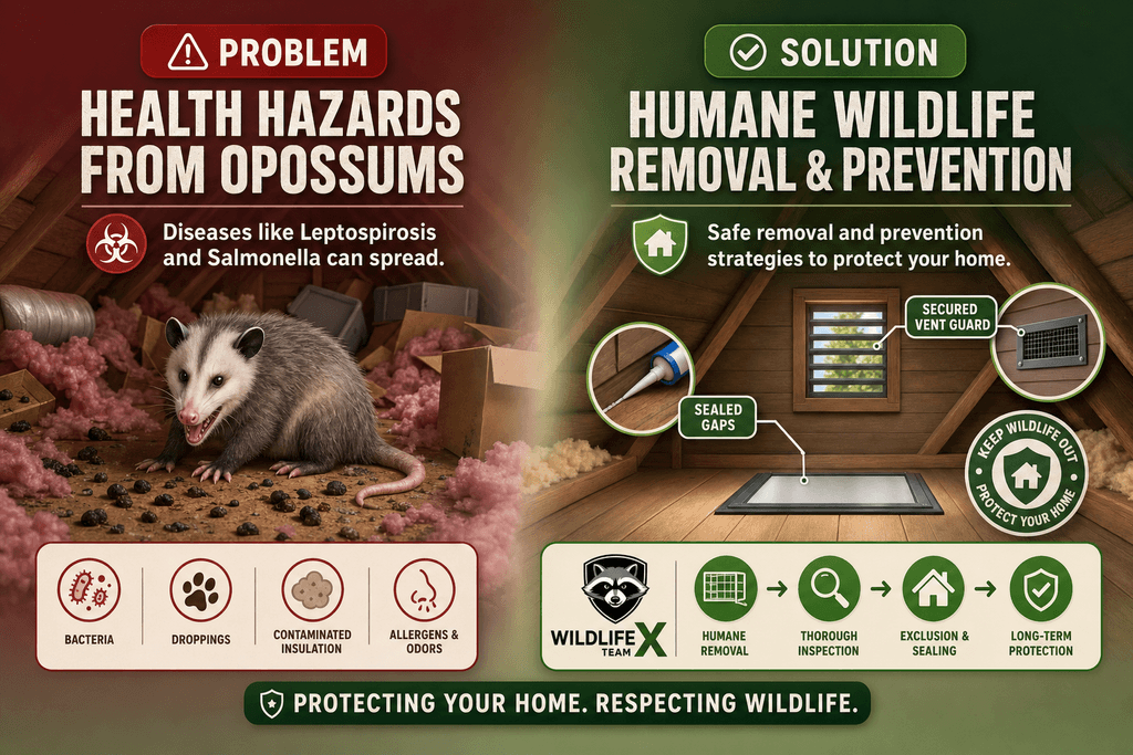 Health Risks and Property Damage from Opossums
