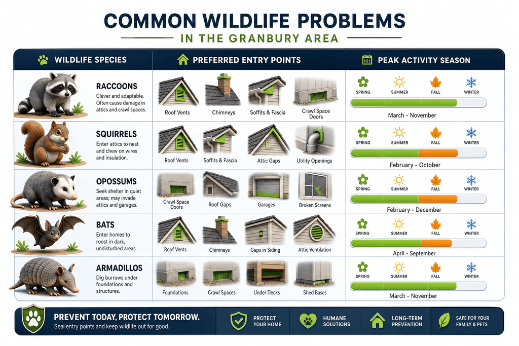 Common Wildlife Problems in the Granbury Area