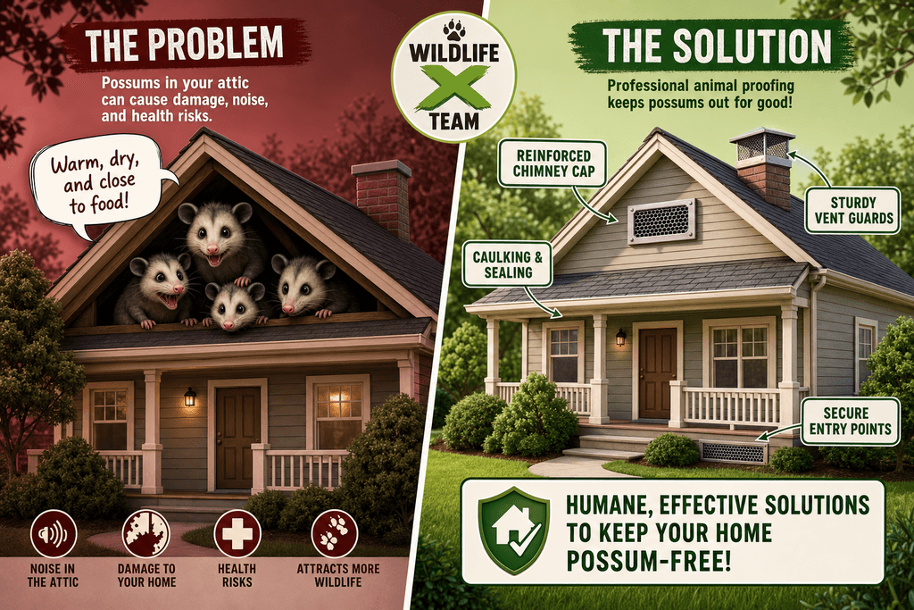 Why Possums Choose North Texas Homes