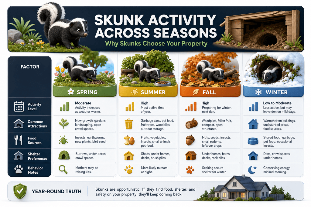 Why Skunks Choose Your Property