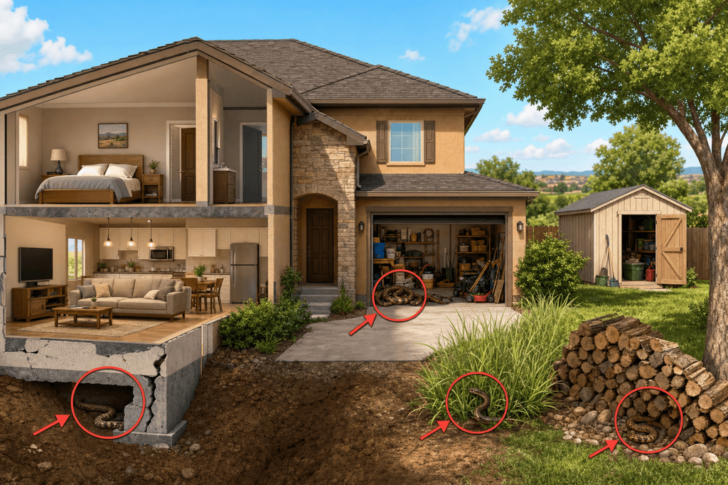 Where Snakes Hide in Your Home and Yard