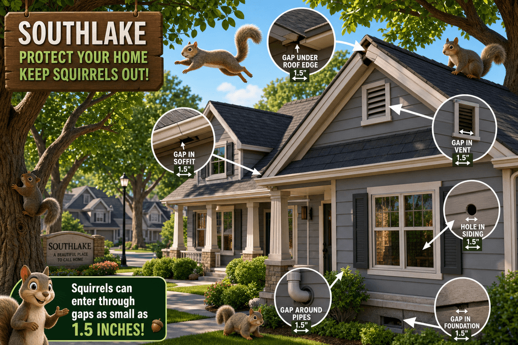 Why Southlake Homes Attract Squirrels