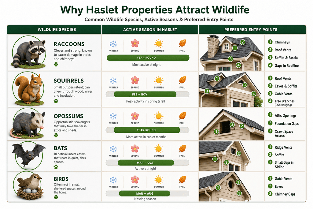 Why Haslet Properties Attract Wildlife