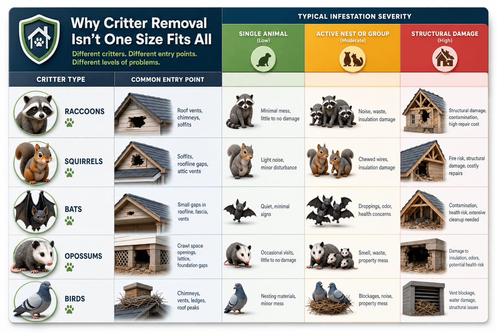 Why Critter Removal Isn't One Size Fits All