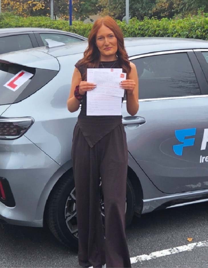 Flexidrive learner celebrating passing their driving test