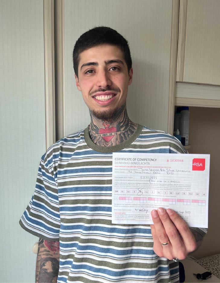 Flexidrive learner celebrating passing their driving test