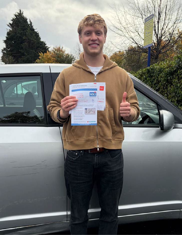 Flexidrive learner celebrating passing their driving test