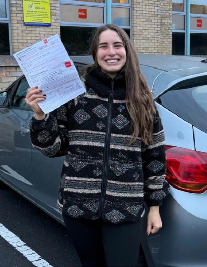 Flexidrive learner celebrating passing their driving test
