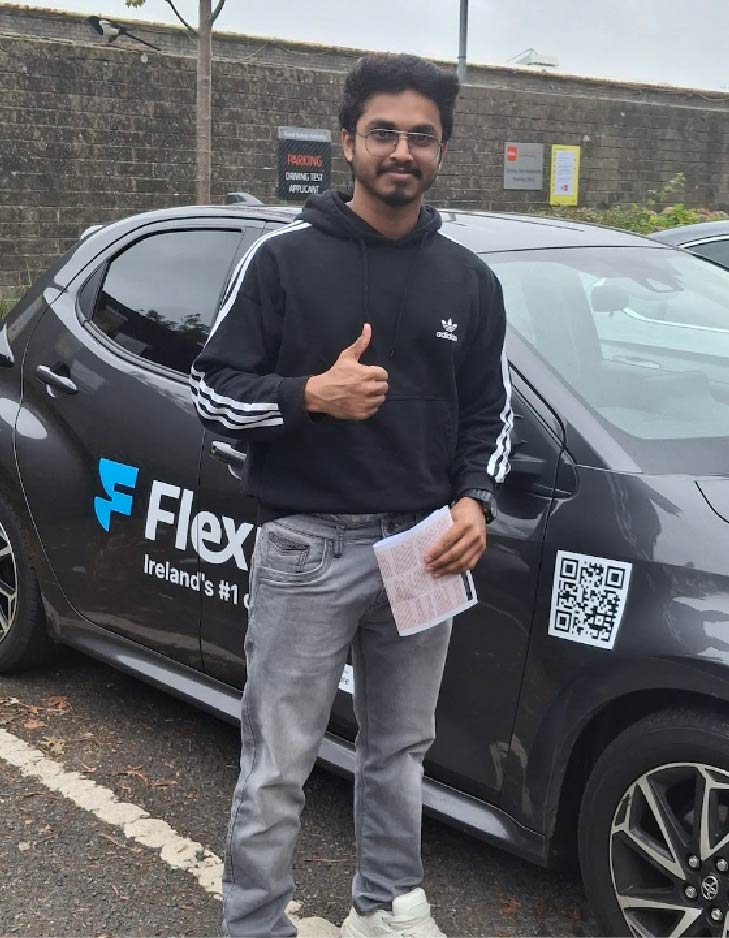 Flexidrive learner celebrating passing their driving test
